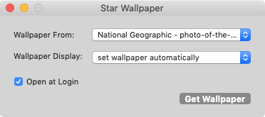 Screenshot of Star Wallpaper for Mac 1.3