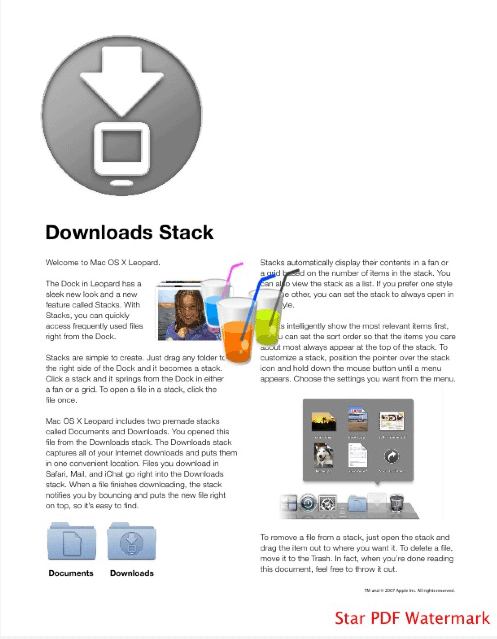 PDF with image watermark applied using Star PDF Watermark for Mac